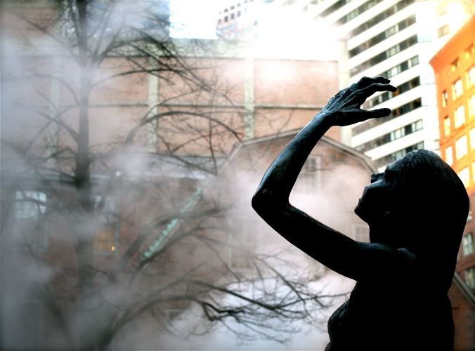 boston famine memorial steam