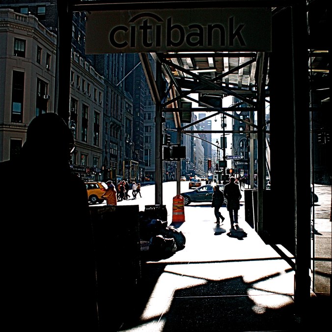 new york city 42nd street shadows