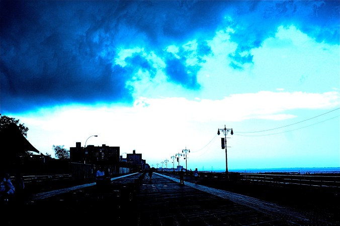new york city coney island clouds
