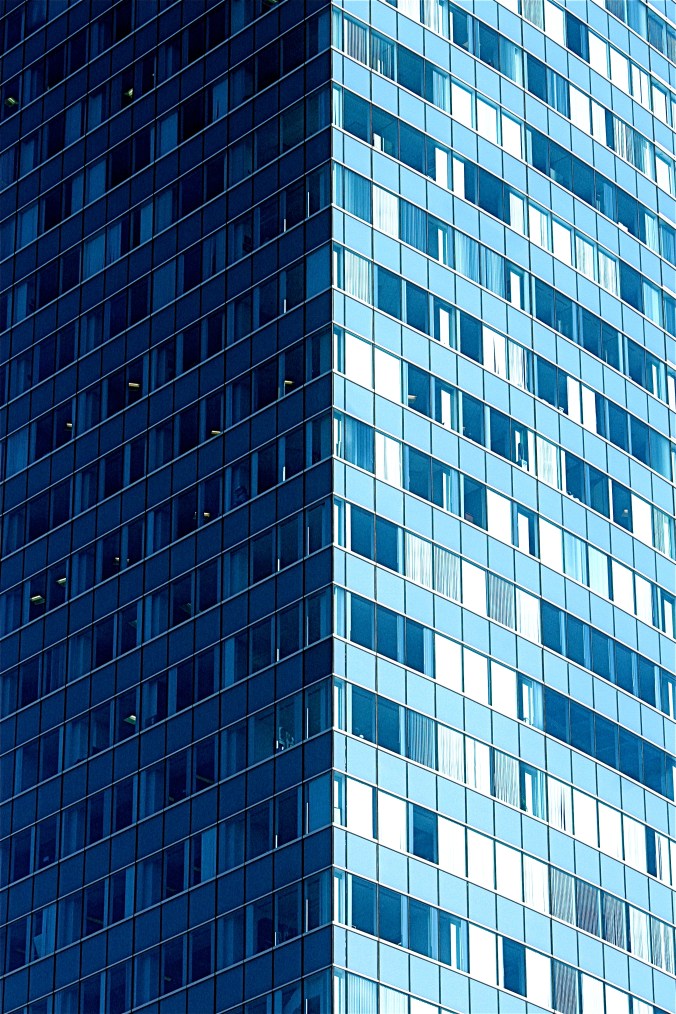 boston blue building abstract