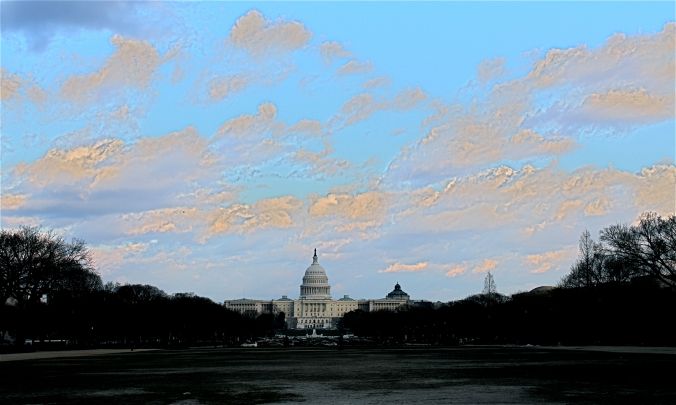 washington dc capitol clouds