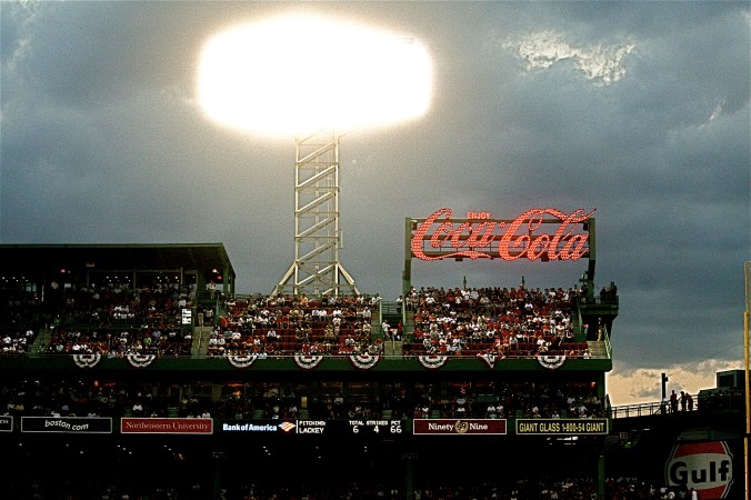 boston fenway park red sox yankees game april 7 2010 lights