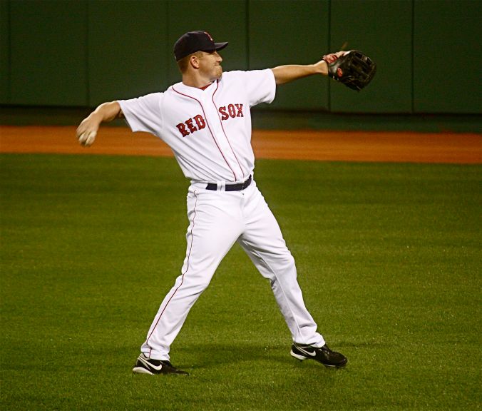 boston fenway red sox yankees game april 7 2010 red sox player out field