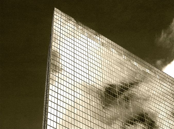 boston john hancock building black white