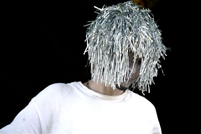 boston common man in silver wig
