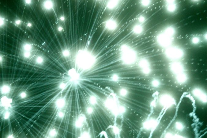 boston fireworks july 4 2010 green