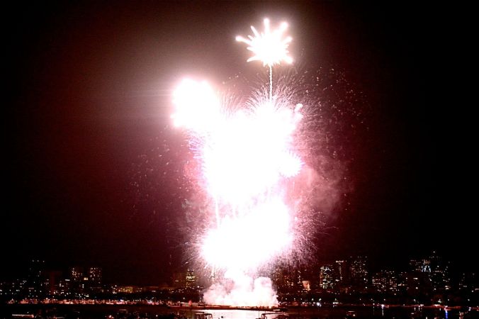boston fireworks july 4 2010 view of the city