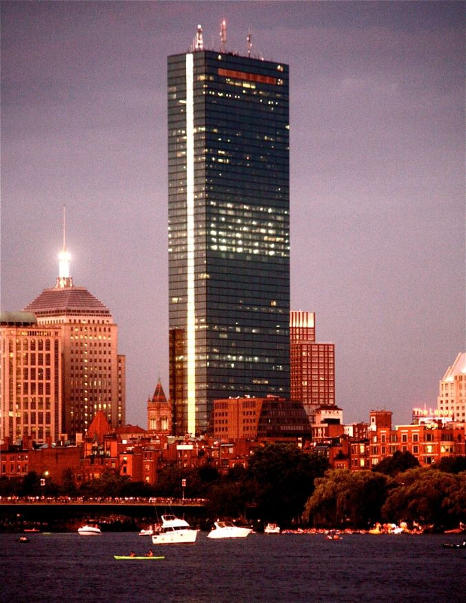 boston sunset john hancock building
