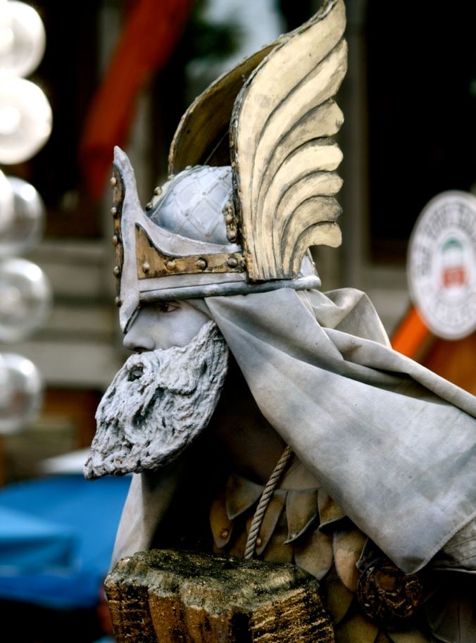 boston faneuil hall man dressed as thor profile