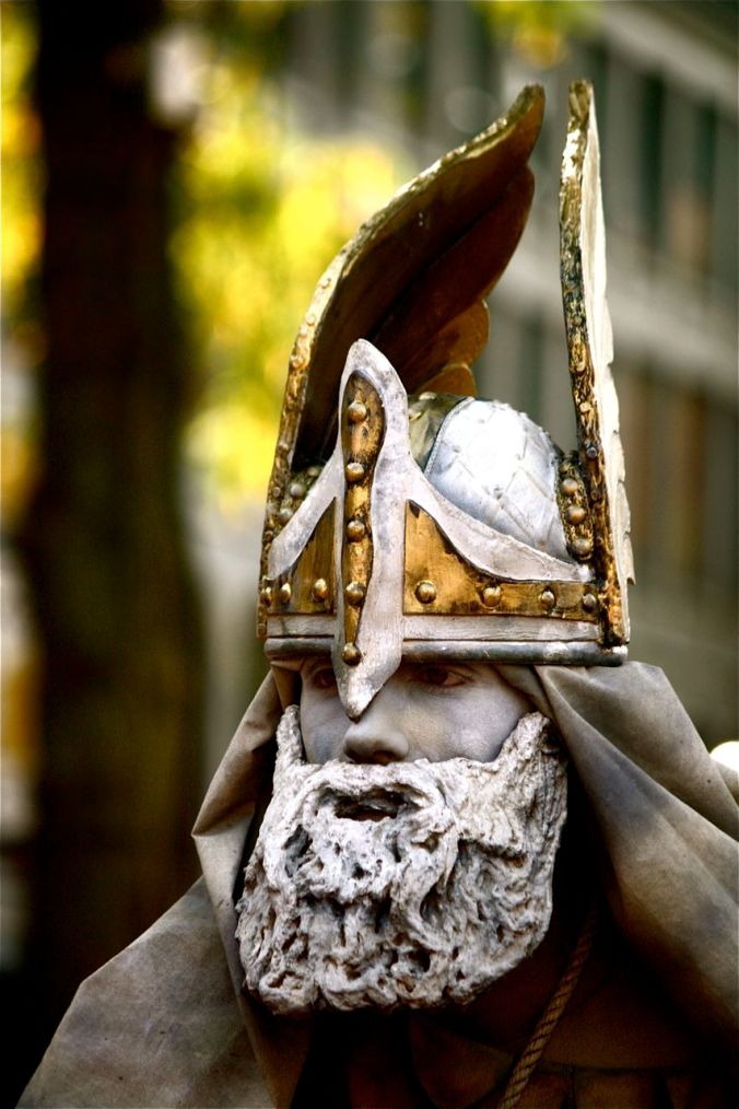 boston faneuil hall man dressed as thor sideways