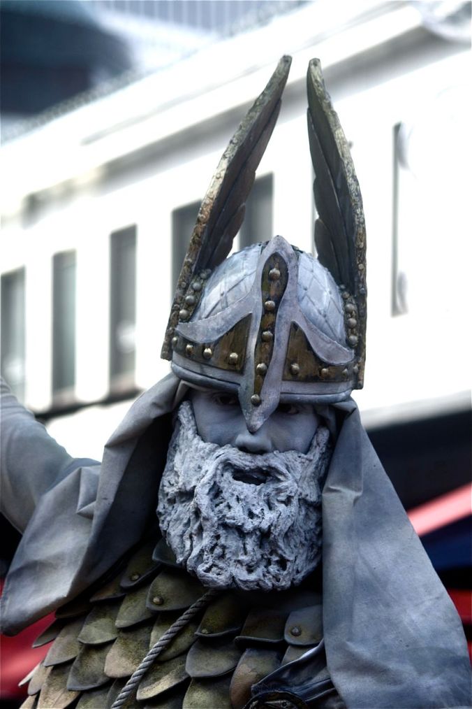 boston faneuil hall man dressed as thor