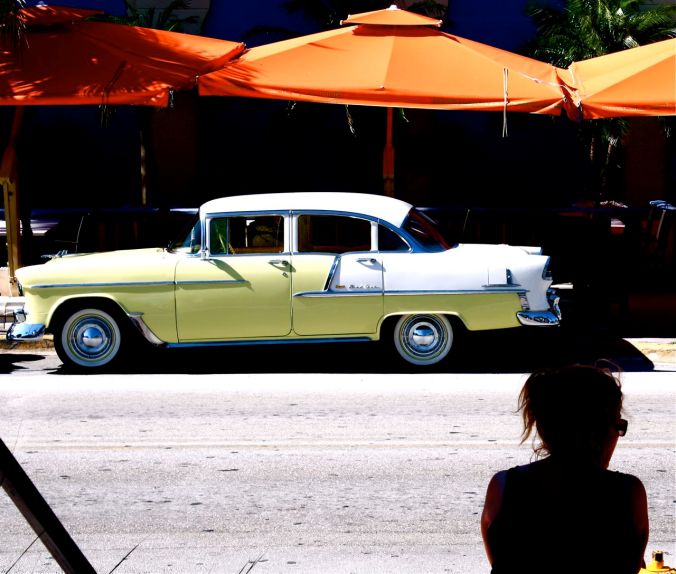 florida miami beach people watching cars