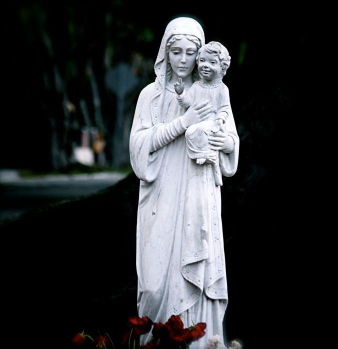 miami little havana virgin mary statue