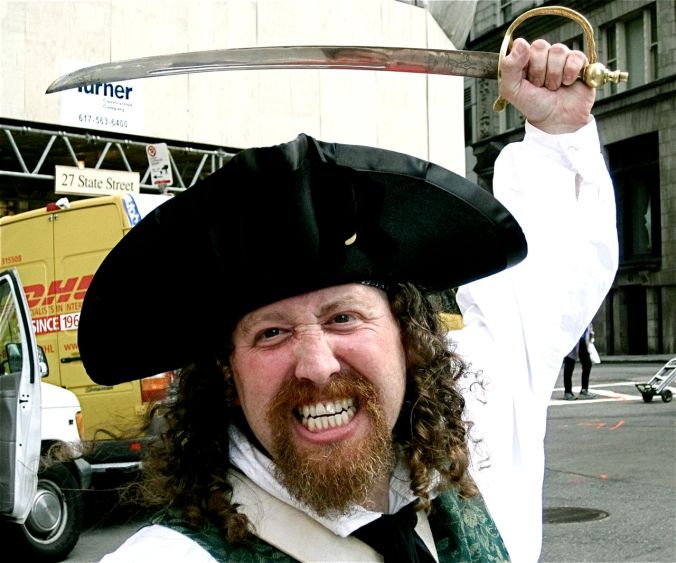 boston downtown crossing man with sword