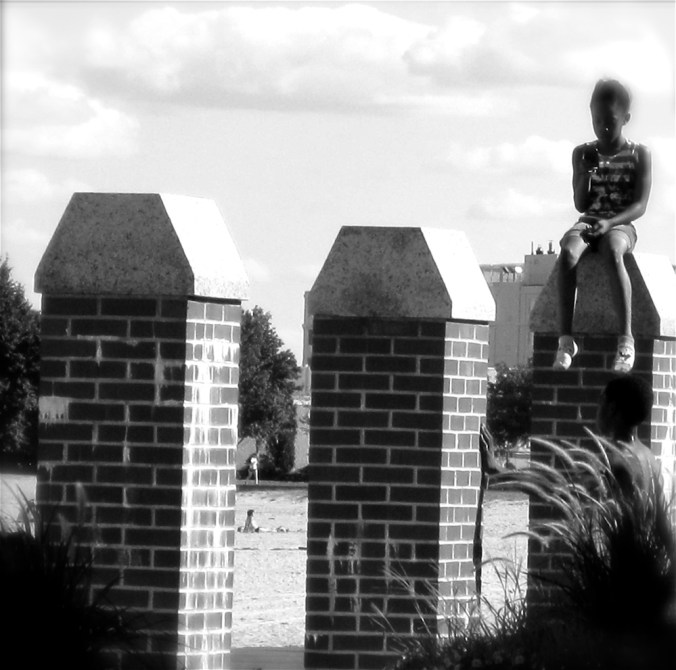 boston carson beach girl sitting