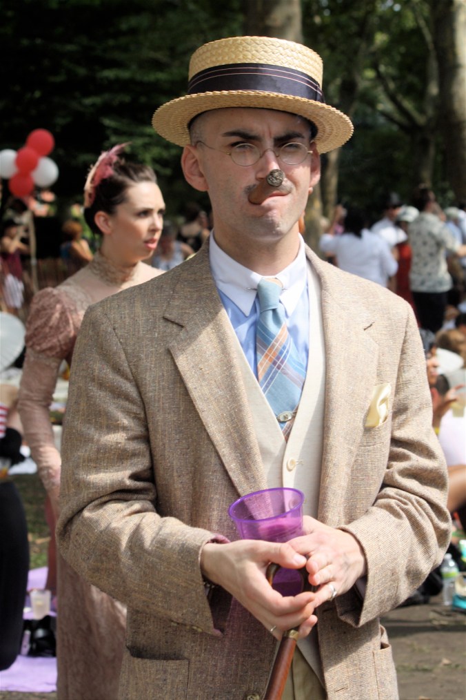 new york governors island jazz age party man with cigar