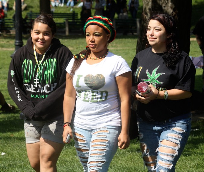 boston hemp fest girls walking