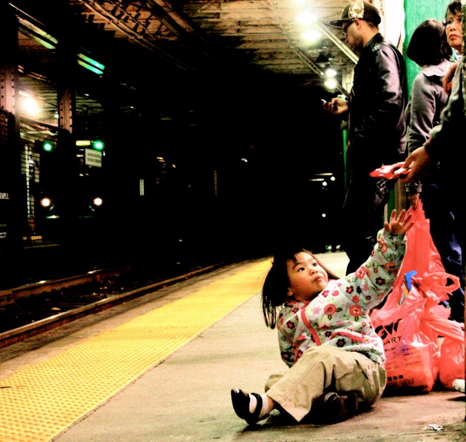 boston boylston street station green line november 11 2011 little girl