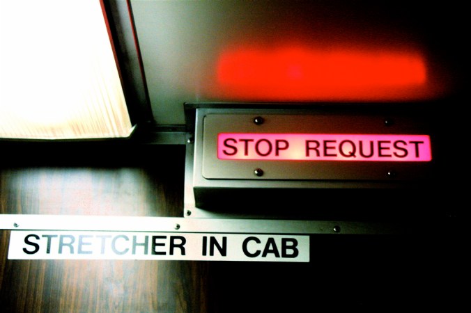 boston boylston street station green line november 11 2011 stop requested sign