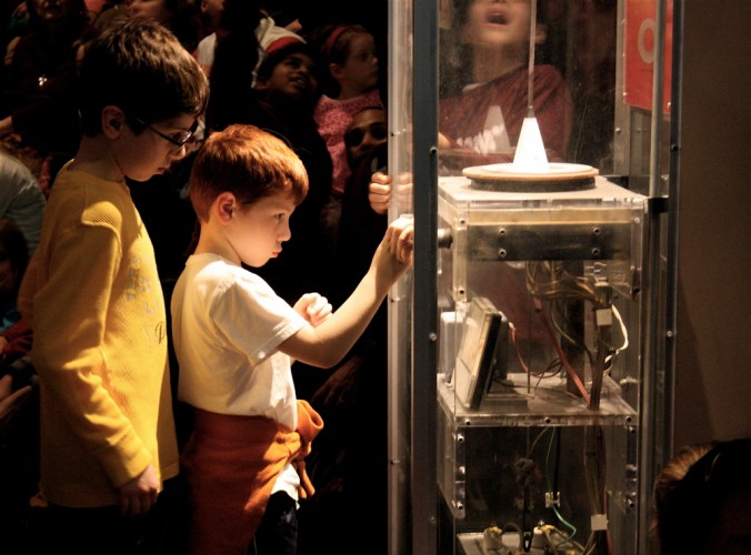 boston museum of science children at the electricity show