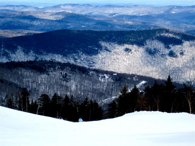 killington mountain view blue snow