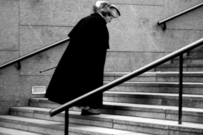 boston downtown crossing man in three cornered hat