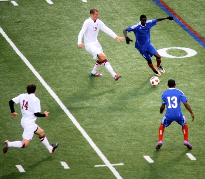 boston harvard university stadium haiti leve four players