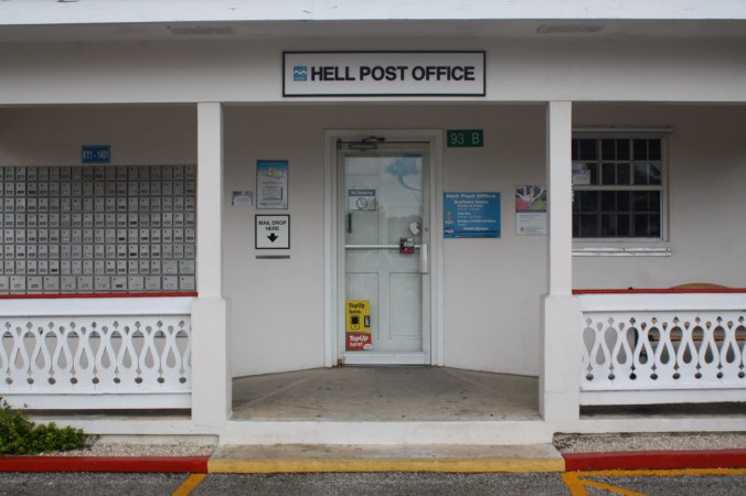 cayman islands hell post office