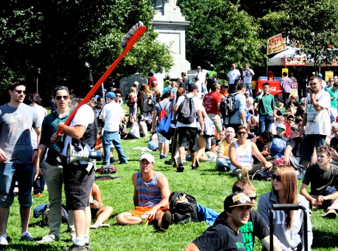 boston boston common hemp fest september 15 2012 man with toothbrush