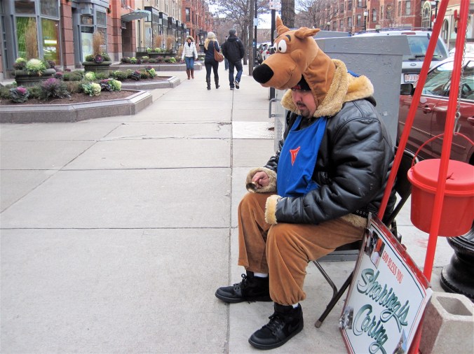 boston newbury street man in scooby do costume