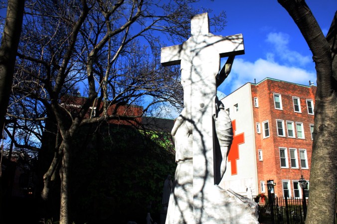 boston north end back of christ