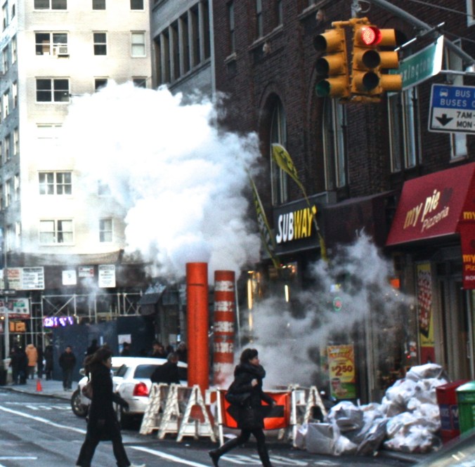 new york city midtown steam color