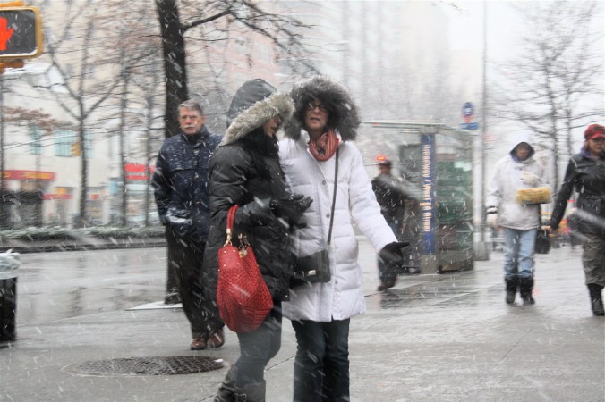 new york city snow storm december 29 2012 street