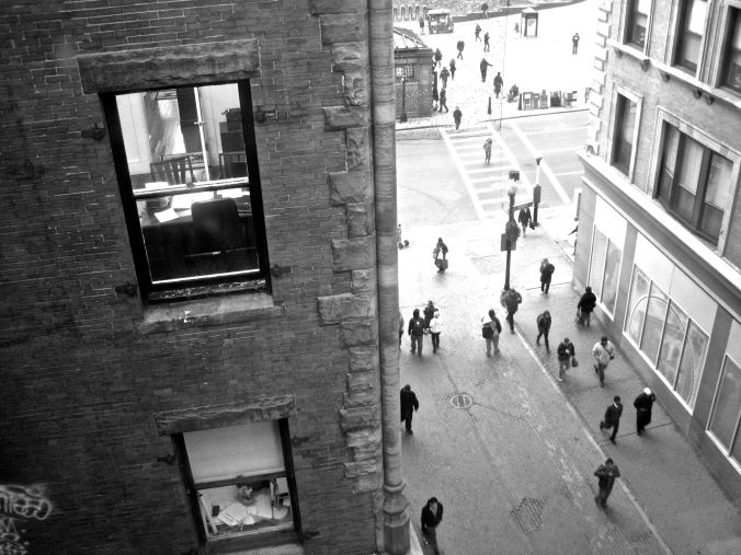 boston downtown crossing winter street above 3
