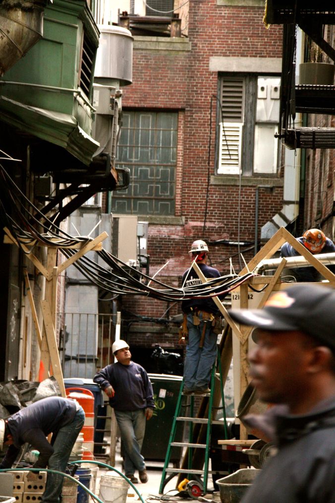 boston downtown crossing winter street workers