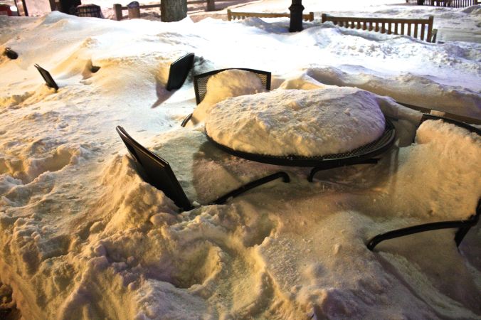 boston cambridge cafe chairs snow