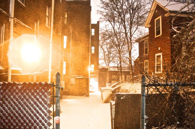 boston snow storm february 8 blizzard nemo allston fence