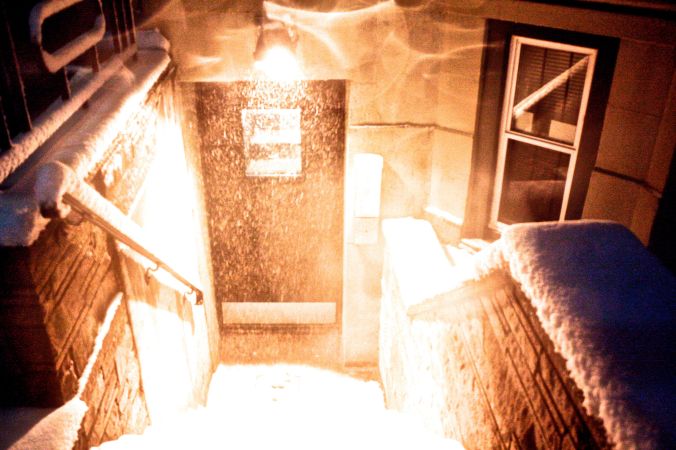 boston snow storm february 8 blizzard nemo stairs snow