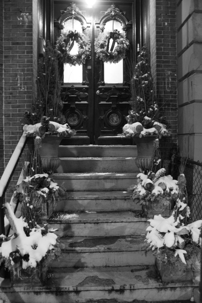 boston south end decorations on building