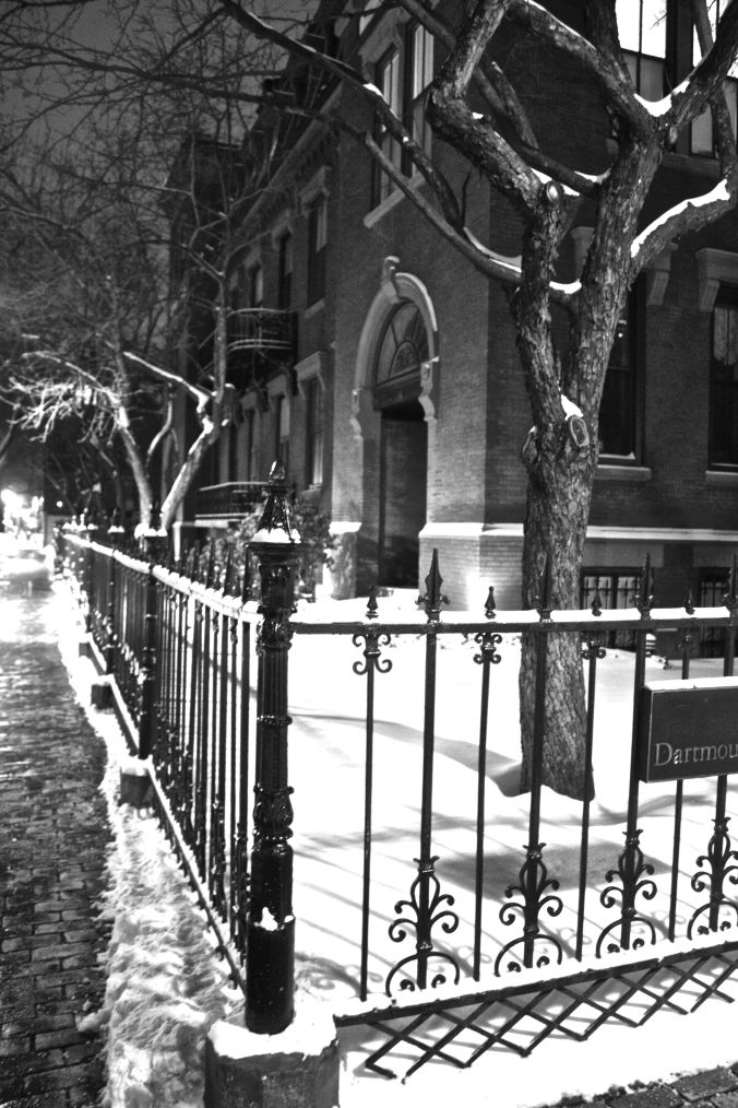 boston south end street snow fence