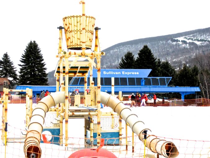camelback poconos ski resort slide yellow