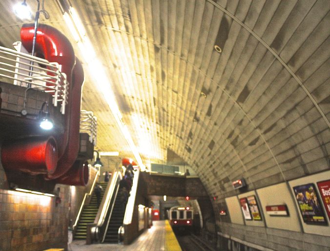 boston porter square red pipes wide view
