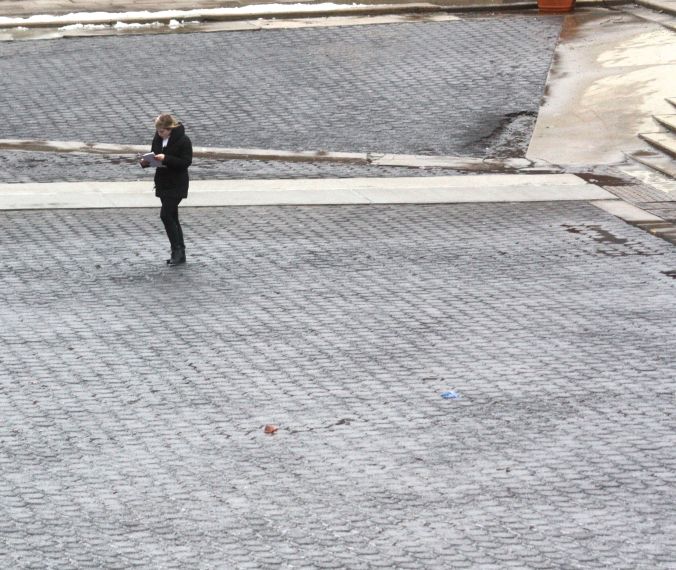 boston umass boston brick walkway