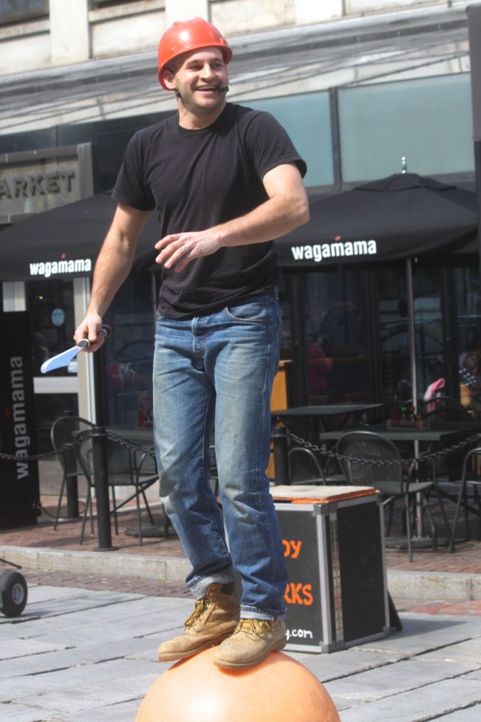 boston faneuil hall brett mccoy real mccoy comedy that works street performer 2