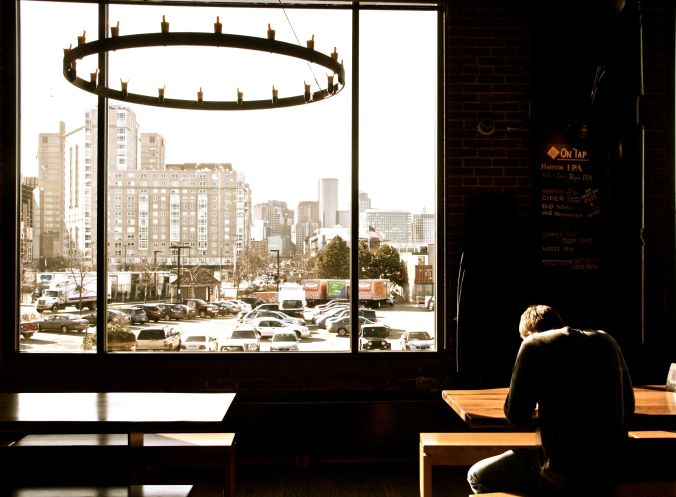 boston harpoon brewery beer garden view