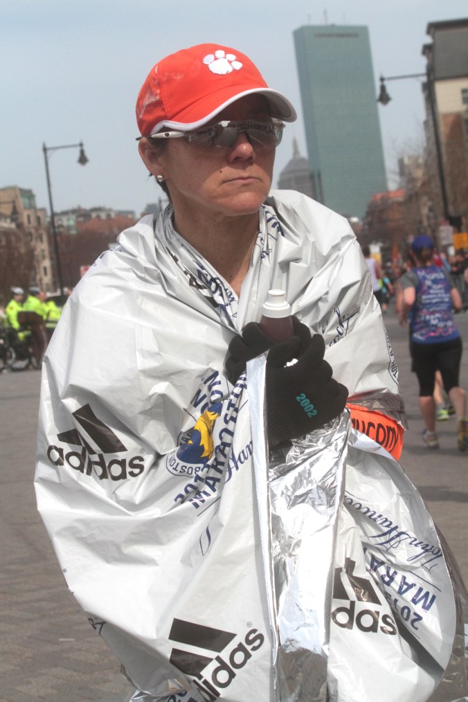 boston marathon 2013 runner finished marathon blanket