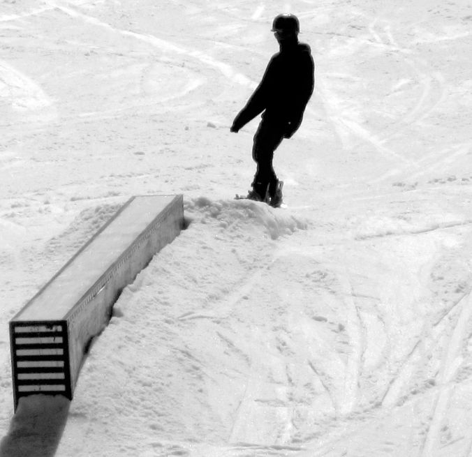 wachusett skier terrain park black white