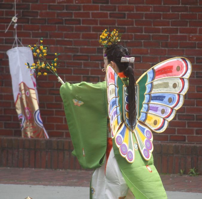 boston government center japanese festival may 19 2013 butterfly costume from back