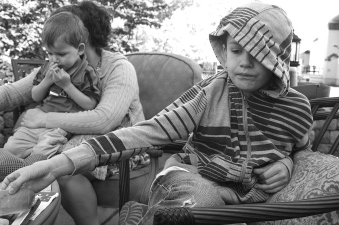 warminster weekend boy reaching for food