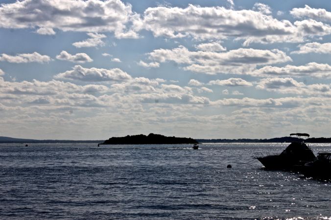 boston georges island clouds water